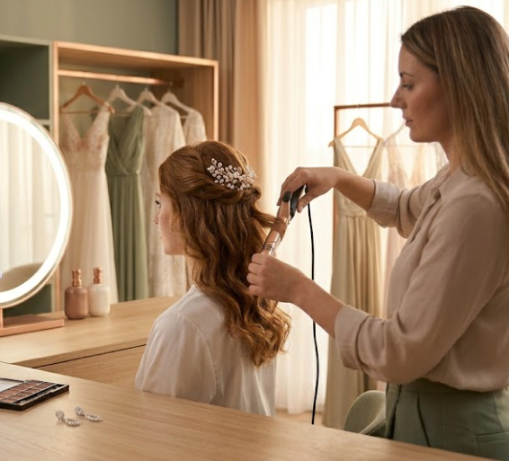 Bridal Detail at Adams Salon